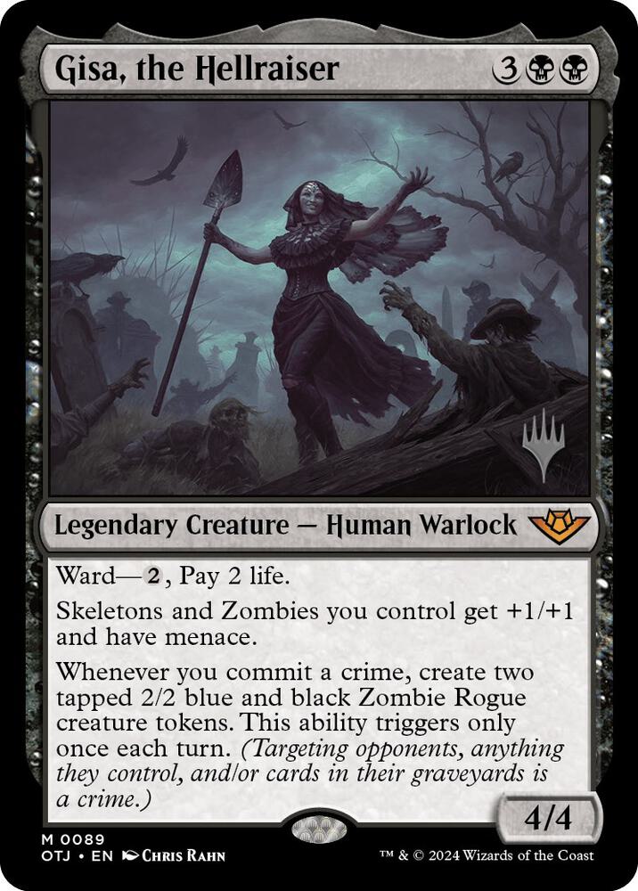 Gisa, the Hellraiser 89 card from Promo Pack: Outlaws of Thunder Junction