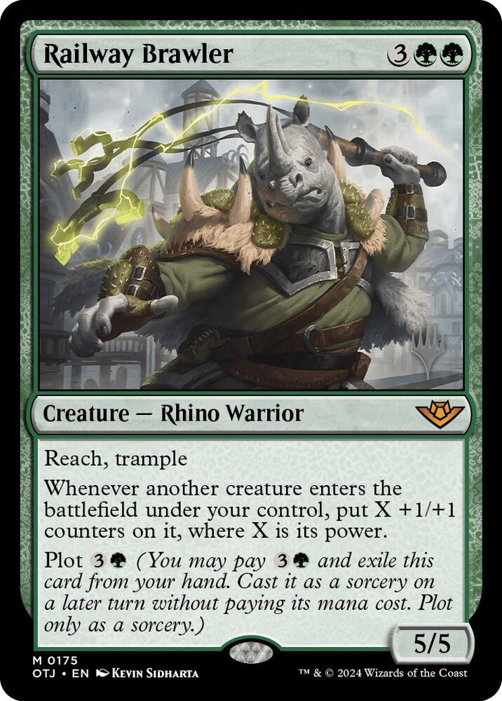 Railway Brawler 175 card from Promo Pack: Outlaws of Thunder Junction