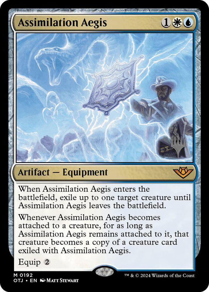 Assimilation Aegis 192 card from Promo Pack: Outlaws of Thunder Junction