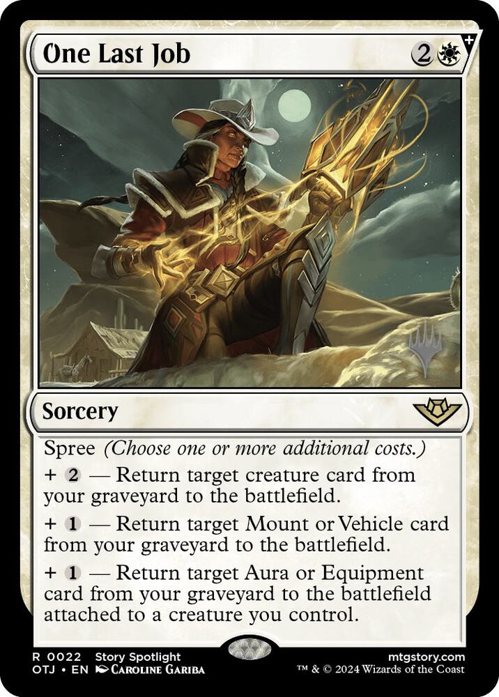 One Last Job 22 card from Promo Pack: Outlaws of Thunder Junction
