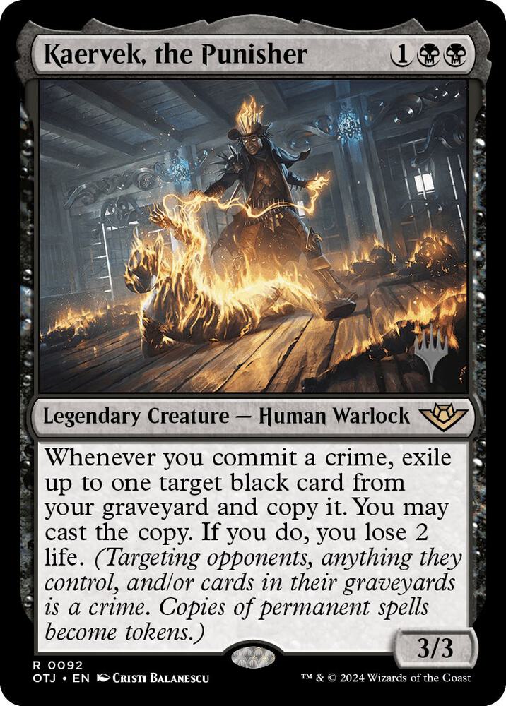 Kaervek, the Punisher 92 card from Promo Pack: Outlaws of Thunder Junction