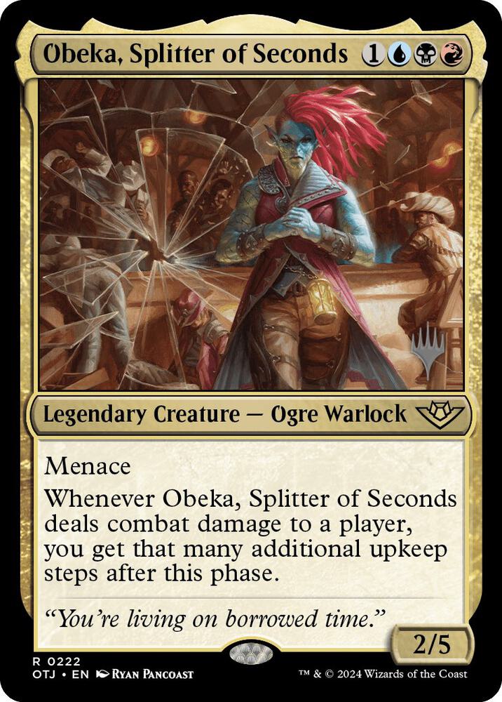 Obeka, Splitter of Seconds 222 card from Promo Pack: Outlaws of Thunder Junction