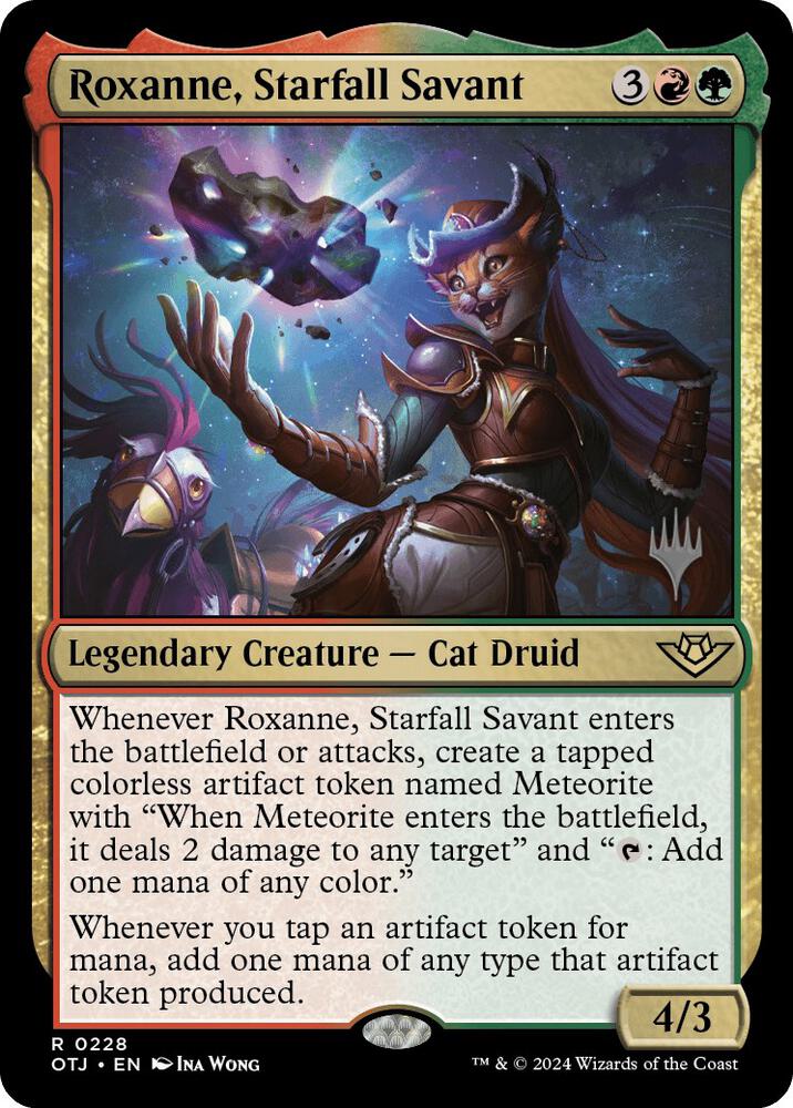 Roxanne, Starfall Savant 228 card from Promo Pack: Outlaws of Thunder Junction