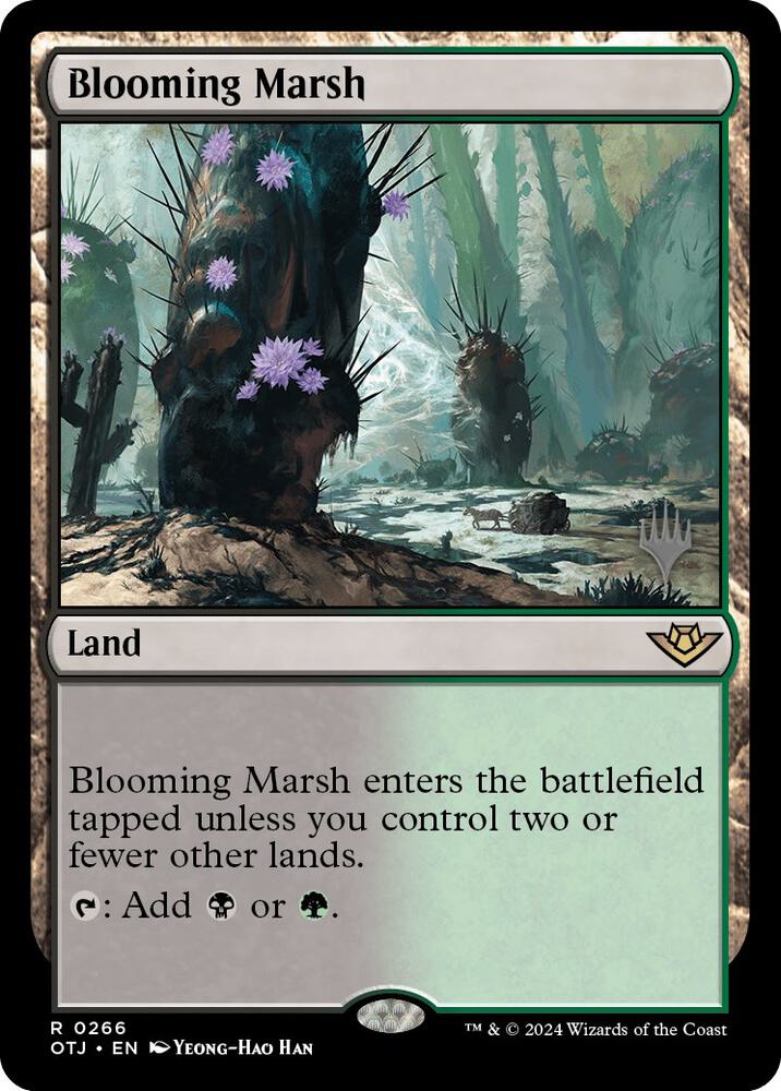 Blooming Marsh 266 card from Promo Pack: Outlaws of Thunder Junction