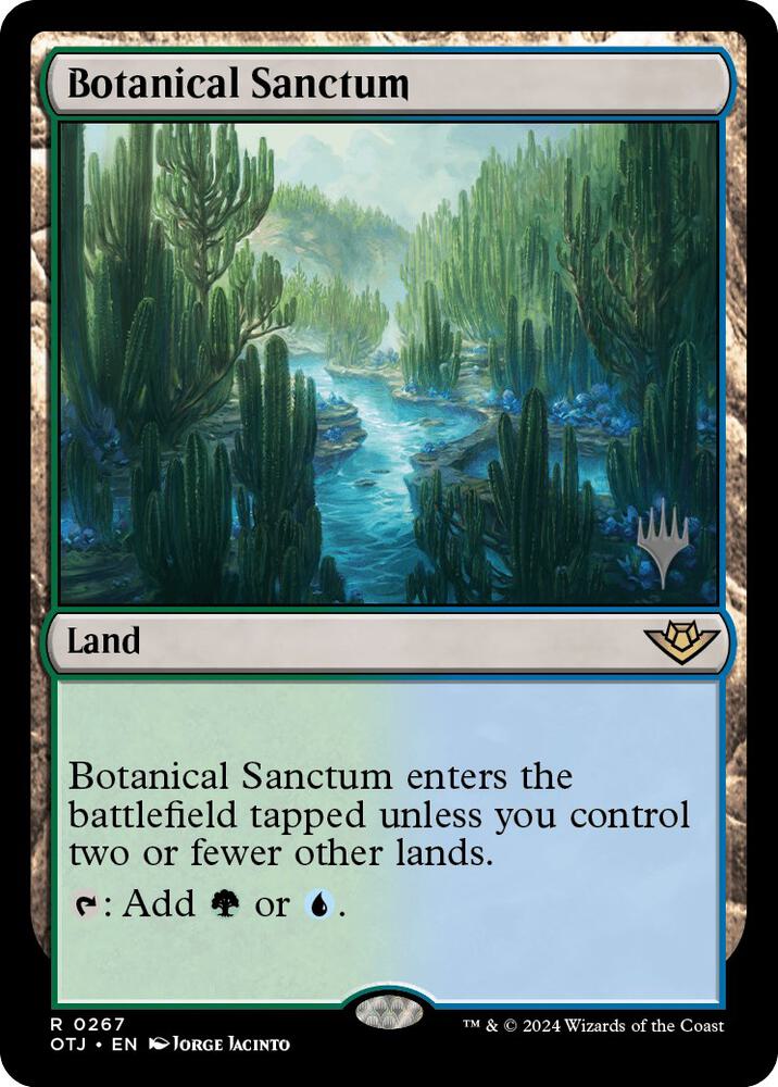 Botanical Sanctum 267 card from Promo Pack: Outlaws of Thunder Junction