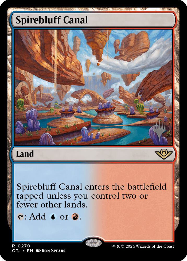 Spirebluff Canal 270 card from Promo Pack: Outlaws of Thunder Junction