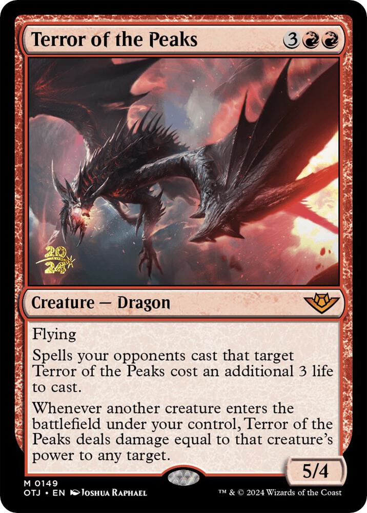 Terror of the Peaks (OTJ) 149 card from Prerelease Cards