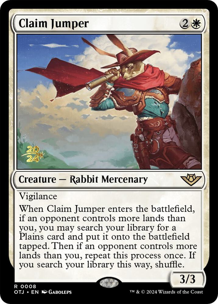 Claim Jumper 8 card from Prerelease Cards