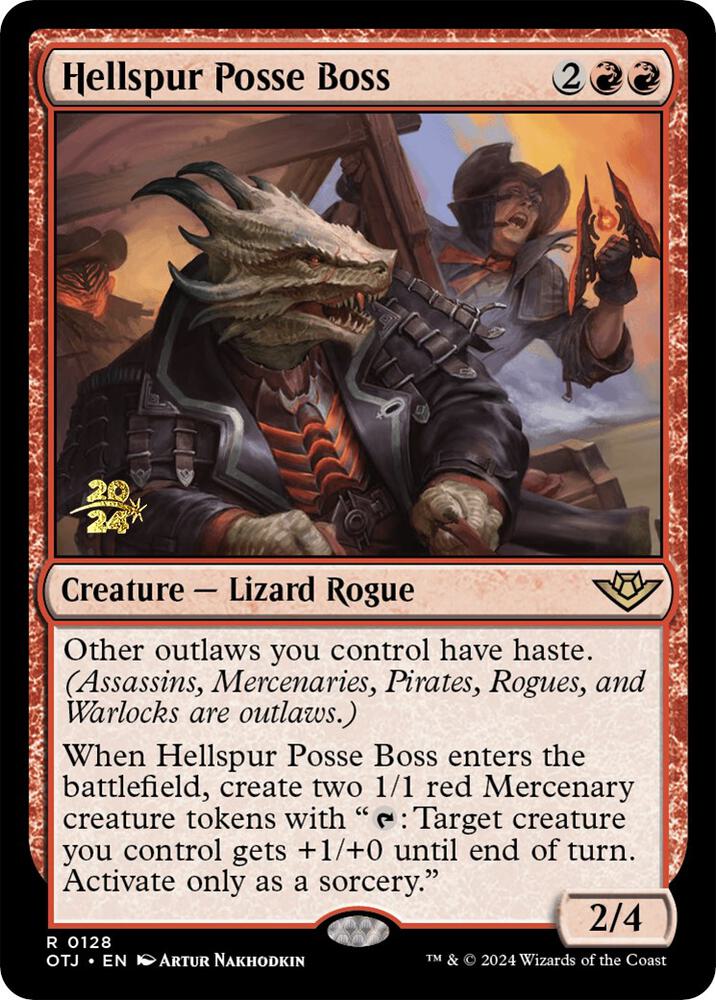 Hellspur Posse Boss 128 card from Prerelease Cards