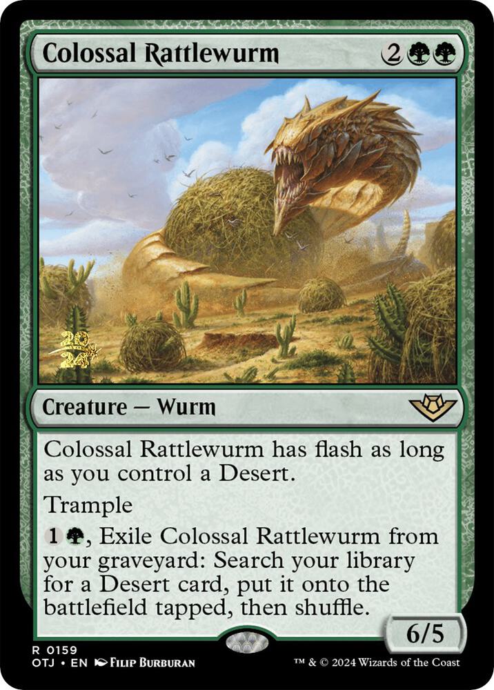 Colossal Rattlewurm 159 card from Prerelease Cards