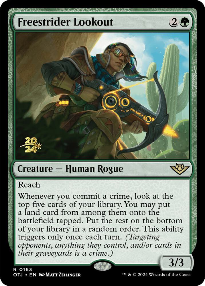 Freestrider Lookout 163 card from Prerelease Cards