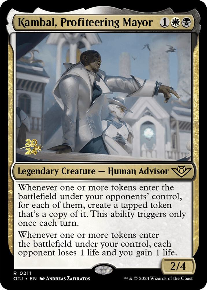 Kambal, Profiteering Mayor 211 card from Prerelease Cards