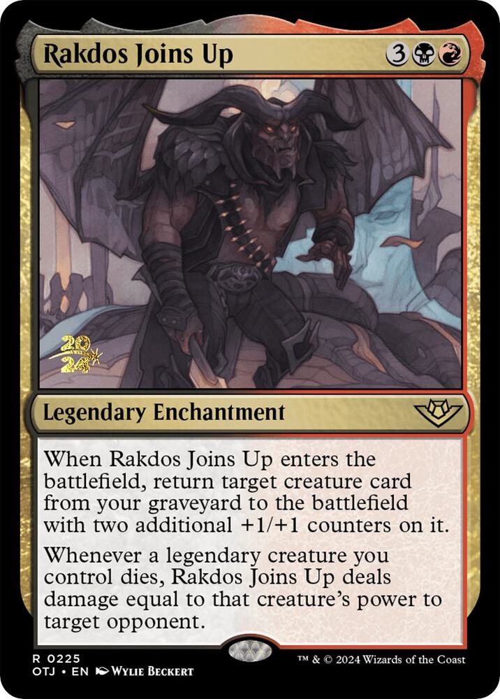 Rakdos Joins Up 225 card from Prerelease Cards