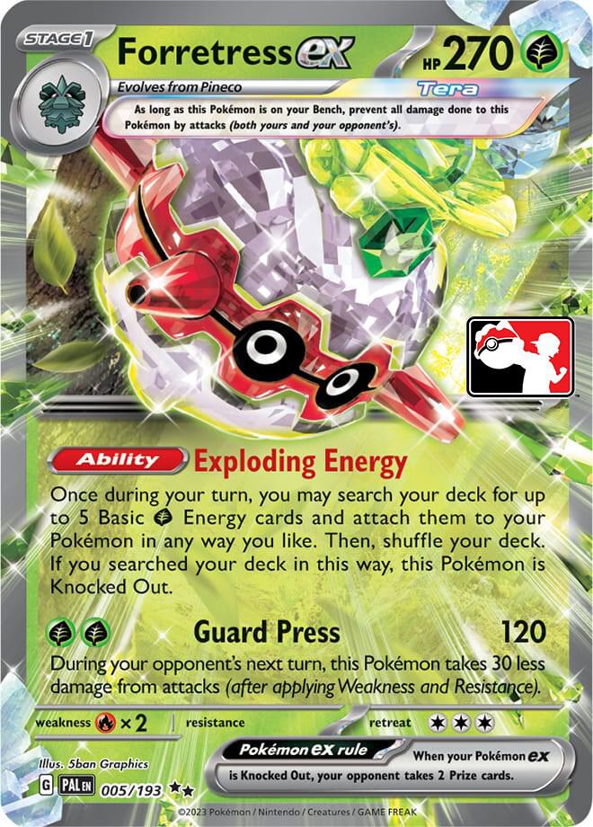 Forretress ex 005/193 card from Prize Pack Series Cards