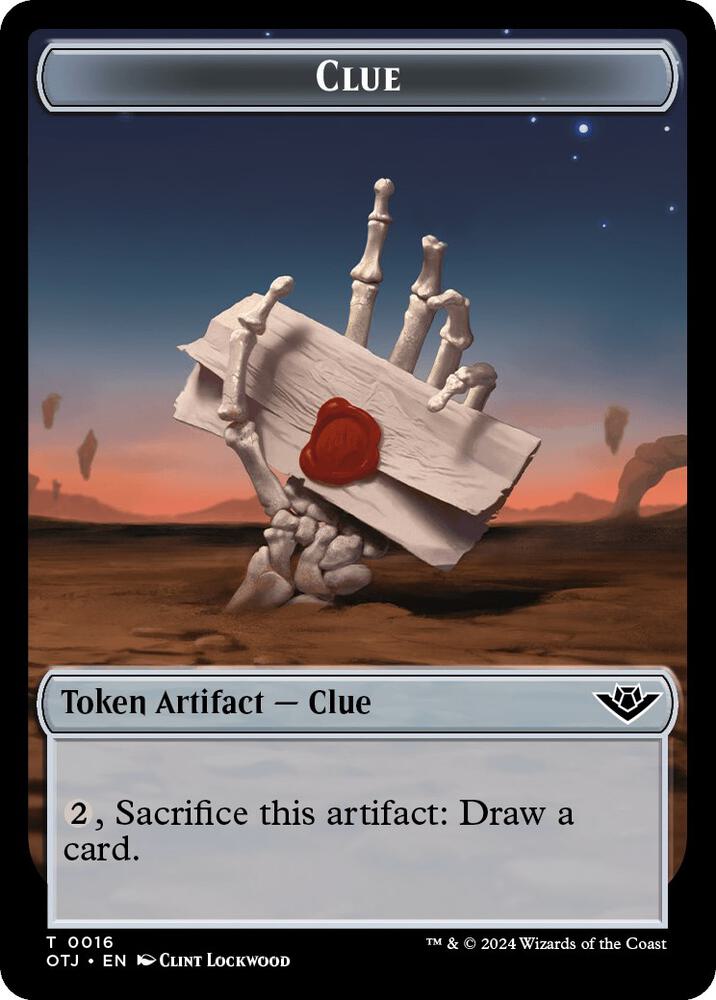 Clue Token 16 card from Outlaws of Thunder Junction