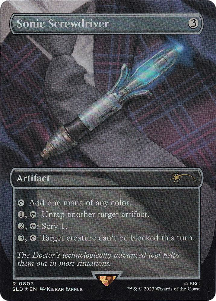 Sonic Screwdriver 803 card from Secret Lair Drop Series