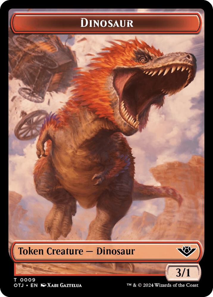 Dinosaur // Plot Double-Sided Token 9 // 20 card from Outlaws of Thunder Junction