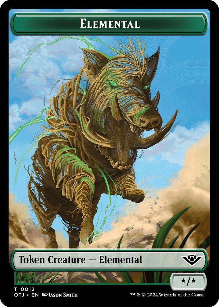 Elemental // Plot Double-Sided Token 12 // 20 card from Outlaws of Thunder Junction