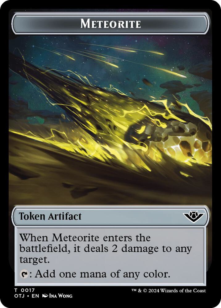 Meteorite Token 17 card from Outlaws of Thunder Junction