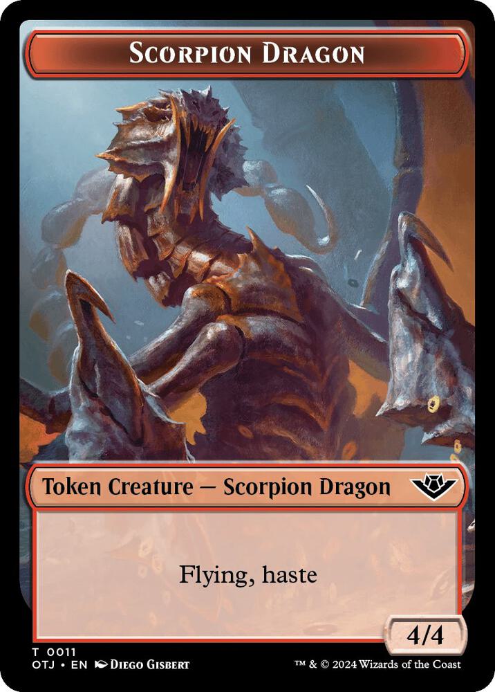 Scorpion Dragon Token 11 card from Outlaws of Thunder Junction
