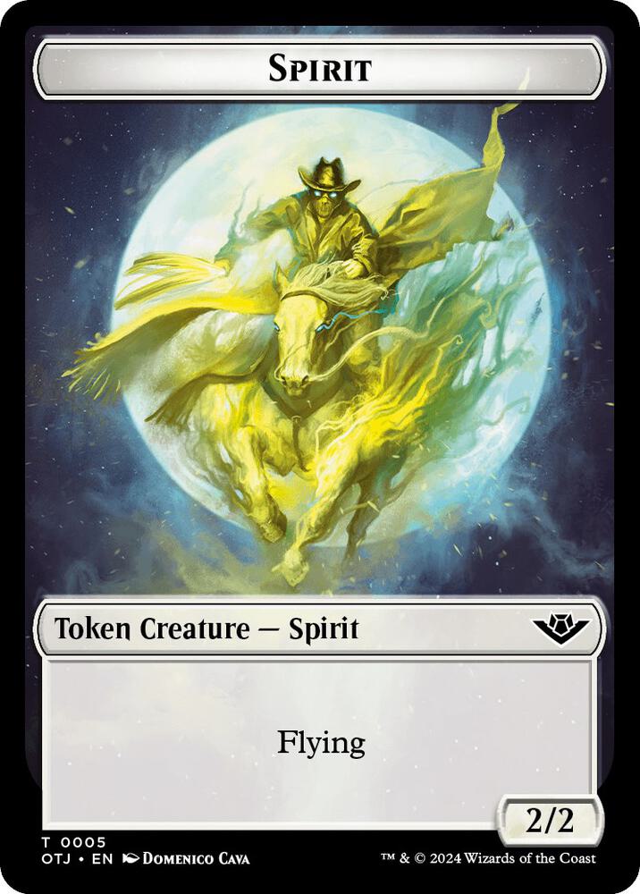 Spirit // Plot Double-Sided Token 5 // 20 card from Outlaws of Thunder Junction