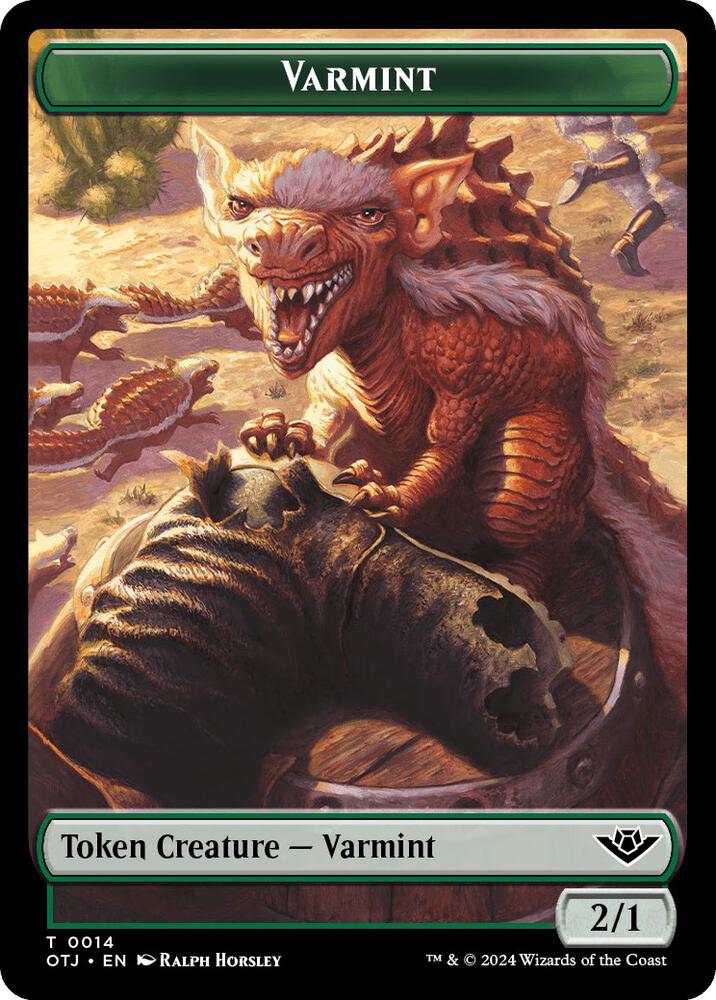 Varmint // Plot Double-Sided Token 14 // 20 card from Outlaws of Thunder Junction
