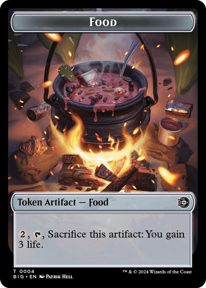 Food // Plot Double-Sided Token 4 // 20 card from Outlaws of Thunder Junction: The Big Score