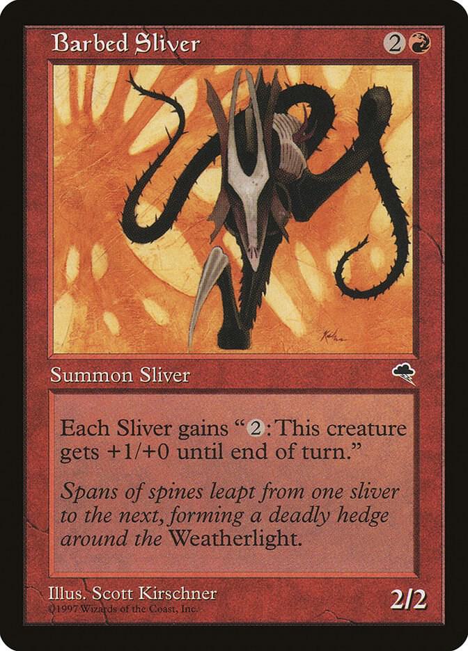 Barbed Sliver 163 card from Tempest
