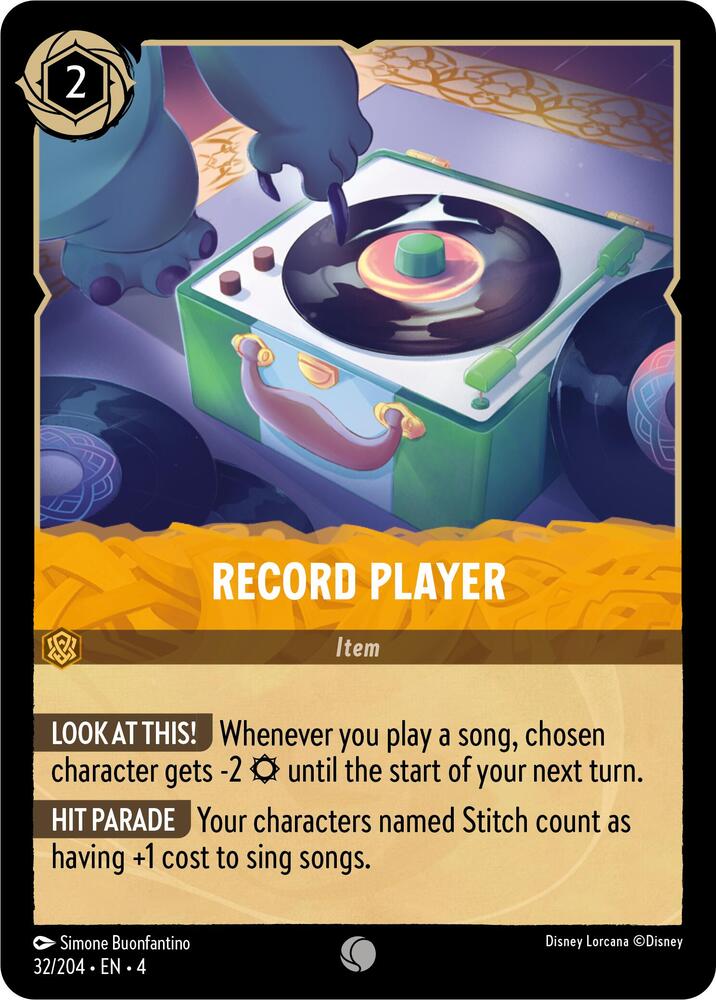 Record Player 32/204 card from Ursula's Return