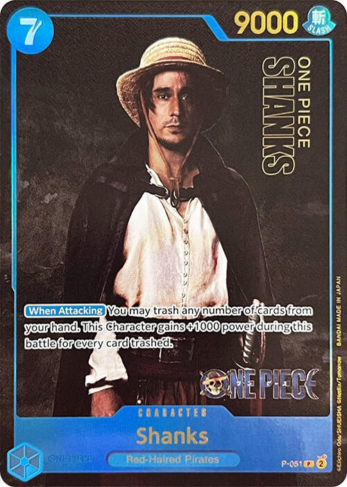 Shanks (Premium Card Collection -Live Action Edition-) P-051 card from One Piece Promotion Cards