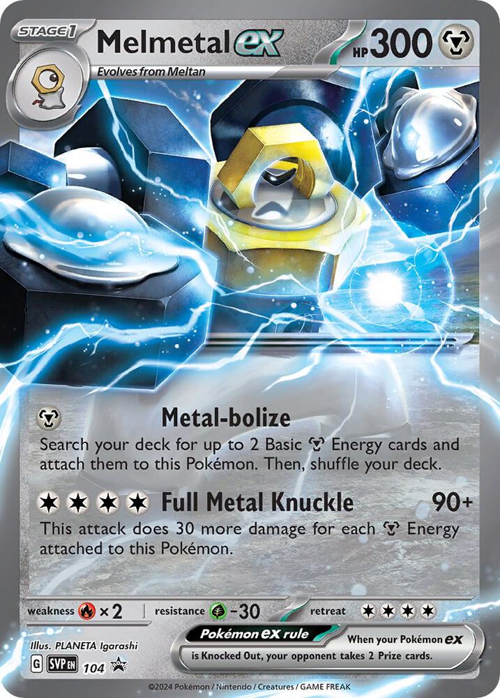 Melmetal ex 104 card from SV: Scarlet & Violet Promo Cards