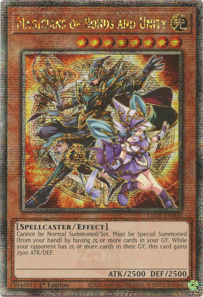 Magicians of Bonds and Unity (Quarter Century Secret Rare) LEDE-EN000 card from Legacy of Destruction