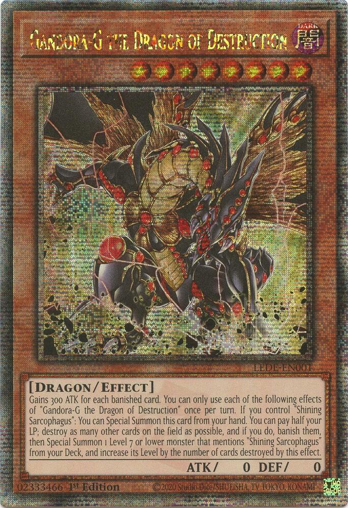 Gandora-G the Dragon of Destruction (Quarter Century Secret Rare) LEDE-EN001 card from Legacy of Destruction