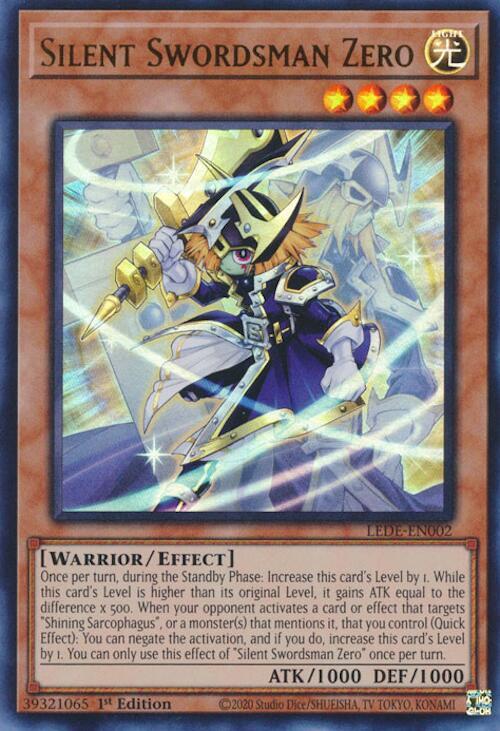 Silent Swordsman Zero LEDE-EN002 card from Legacy of Destruction
