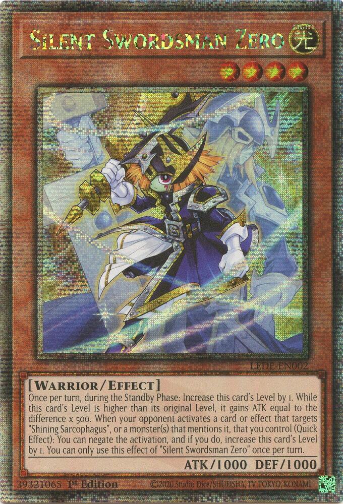 Silent Swordsman Zero (Quarter Century Secret Rare) LEDE-EN002 card from Legacy of Destruction