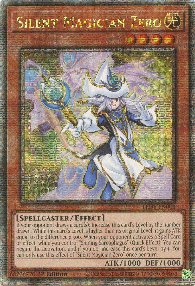 Silent Magician Zero (Quarter Century Secret Rare) LEDE-EN003 card from Legacy of Destruction