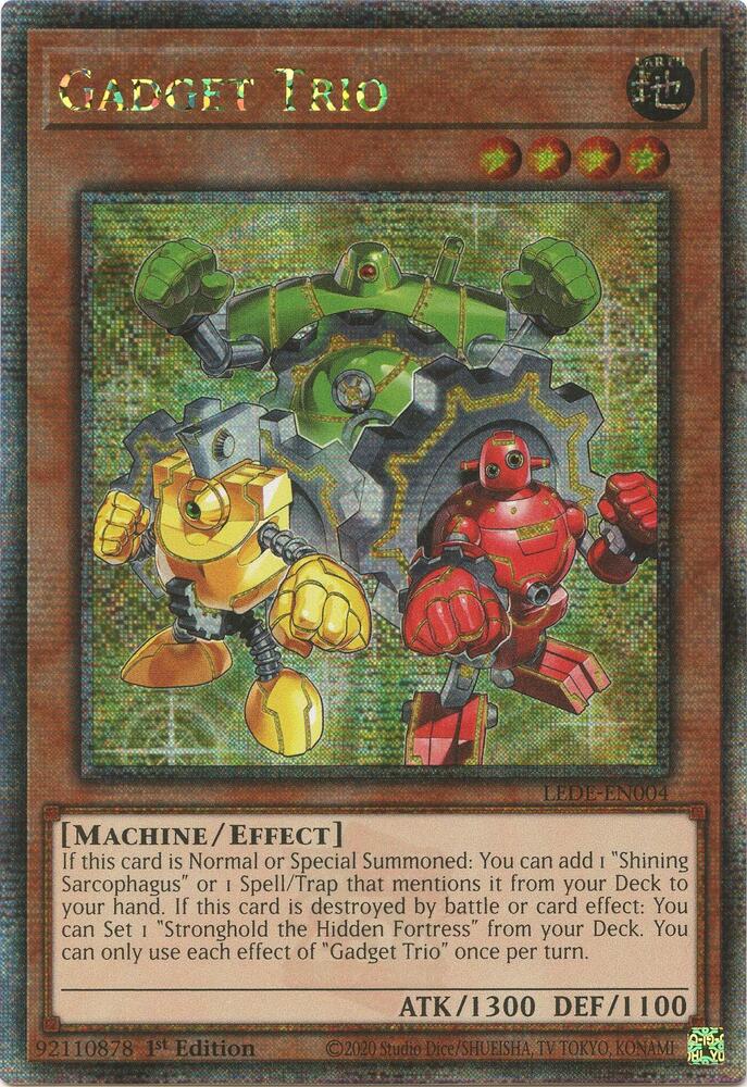 Gadget Trio (Quarter Century Secret Rare) LEDE-EN004 card from Legacy of Destruction
