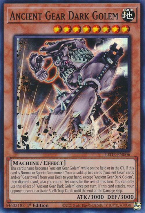 Ancient Gear Dark Golem LEDE-EN006 card from Legacy of Destruction