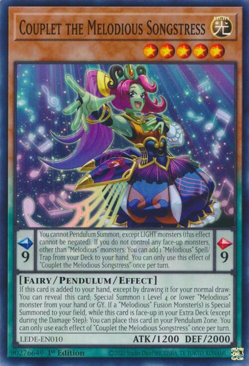 Couplet the Melodious Songstress LEDE-EN010 card from Legacy of Destruction