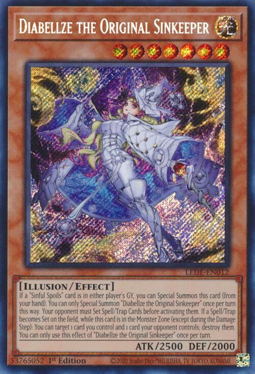 Diabellze the Original Sinkeeper LEDE-EN012 card from Legacy of Destruction