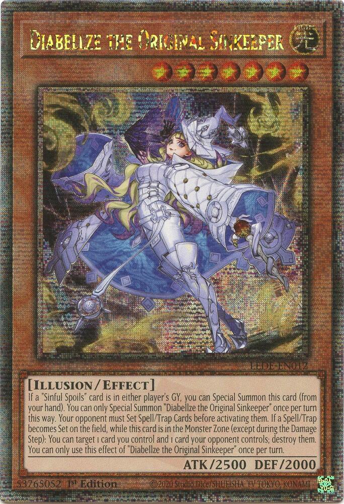 Diabellze the Original Sinkeeper (Quarter Century Secret Rare) LEDE-EN012 card from Legacy of Destruction