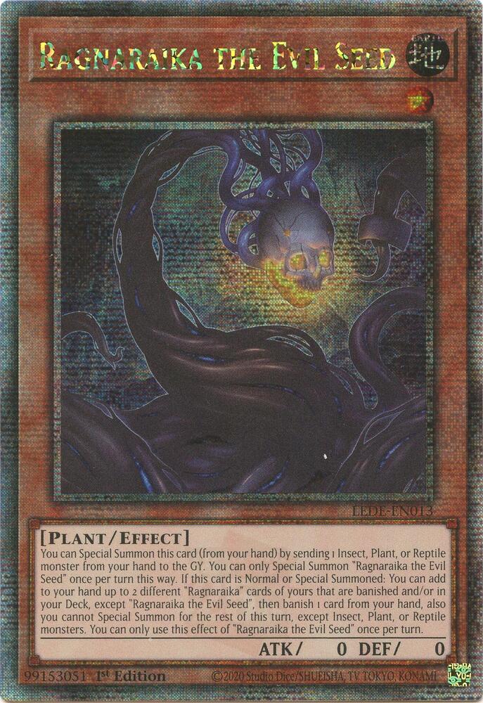 Ragnaraika the Evil Seed (Quarter Century Secret Rare) LEDE-EN013 card from Legacy of Destruction