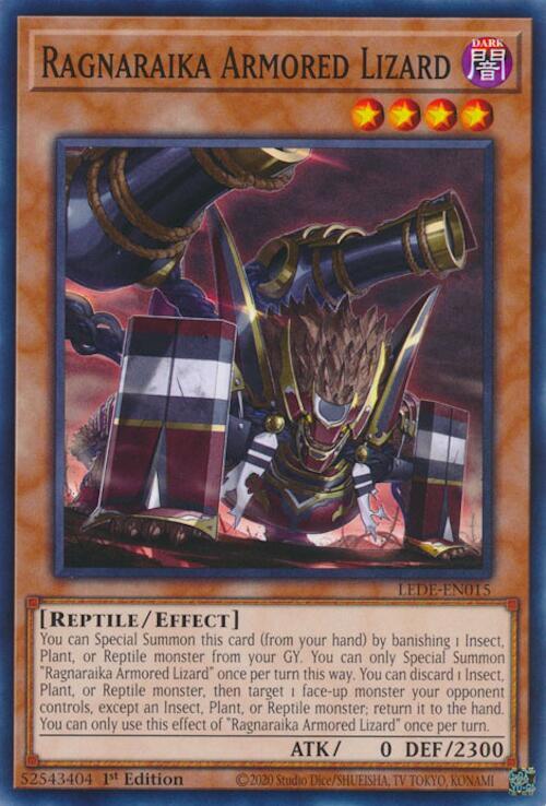 Ragnaraika Armored Lizard LEDE-EN015 card from Legacy of Destruction