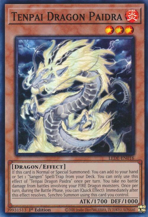 Tenpai Dragon Paidra LEDE-EN016 card from Legacy of Destruction
