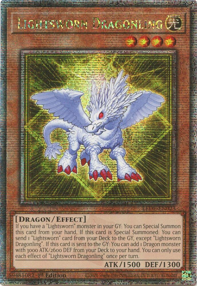 Lightsworn Dragonling (Quarter Century Secret Rare) LEDE-EN023 card from Legacy of Destruction