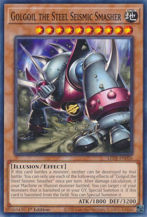 Golgoil the Steel Seismic Smasher LEDE-EN026 card from Legacy of Destruction