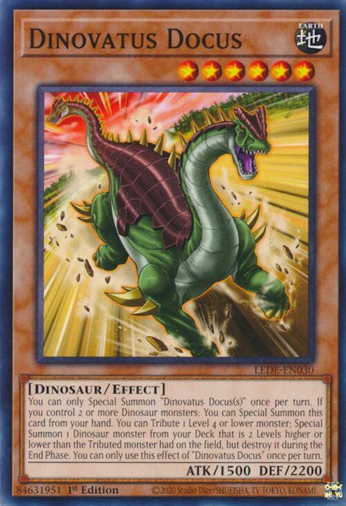 Dinovatus Docus LEDE-EN030 card from Legacy of Destruction