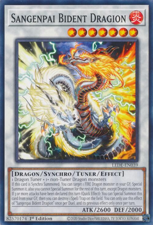 Sangenpai Bident Dragion LEDE-EN039 card from Legacy of Destruction