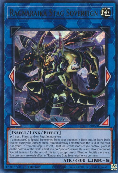 Ragnaraika Stag Sovereign LEDE-EN050 card from Legacy of Destruction