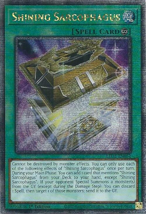 Shining Sarcophagus (Quarter Century Secret Rare) LEDE-EN051 card from Legacy of Destruction